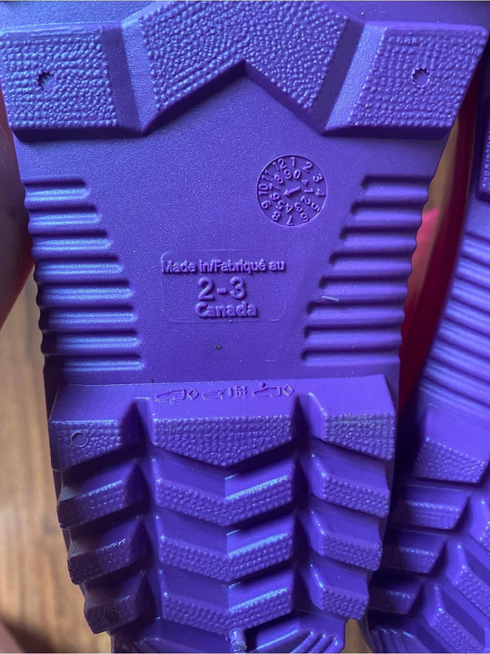 Wonder Nation Girls Little Kid size 2-3 Pink and Purple Rubber Rain Boots